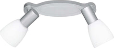Reality-Leuchten-Reality-R82222187-Metz-Faretto,-2xE14,-4-W-LED,-Titanio/Bianco,-23x4.5x12-cm,-Metallo-[Classe-di-efficienza-energetica-A+]