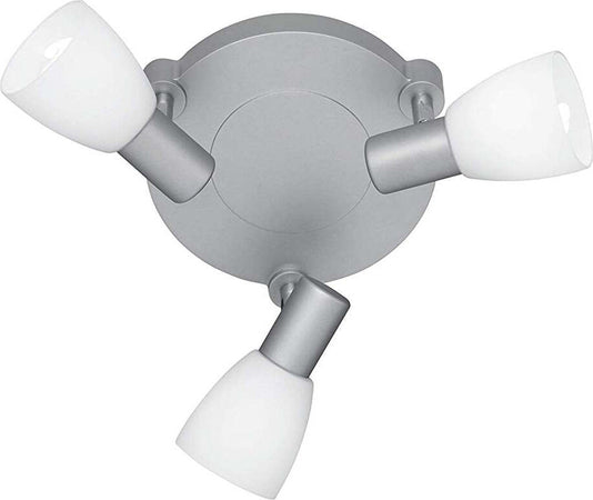 Reality-Leuchten-Reality-R82223987-Metz-Faretto,-3xE14,-4-W-LED,-Titanio/Bianco,-12.5-cm-E14-[Classe-di-efficienza-energetica-A+]