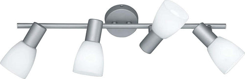 Reality-Leuchten-Reality-R82224187-Metz-Faretto,-4xE14,-4-W-LED,-Titanio/Bianco,-50x14-cm,-Metallo-[Classe-di-efficienza-energetica-A+]