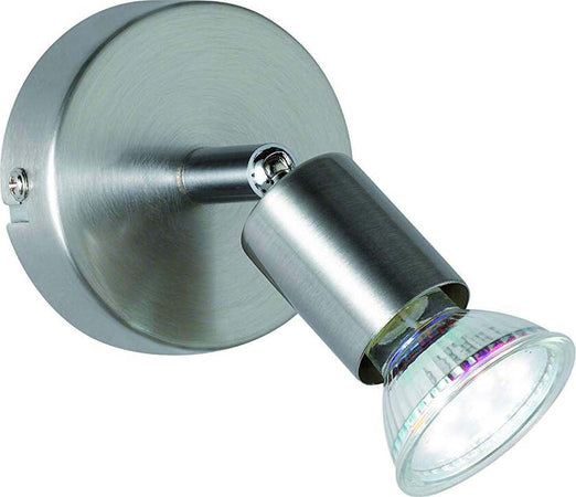 Reality-Leuchten-Reality-R82961107-Laon-Faretto,-1xGU10,-3-W-LED,-Nichel-Opaco,-14-cm-GU10,-1-flammig,