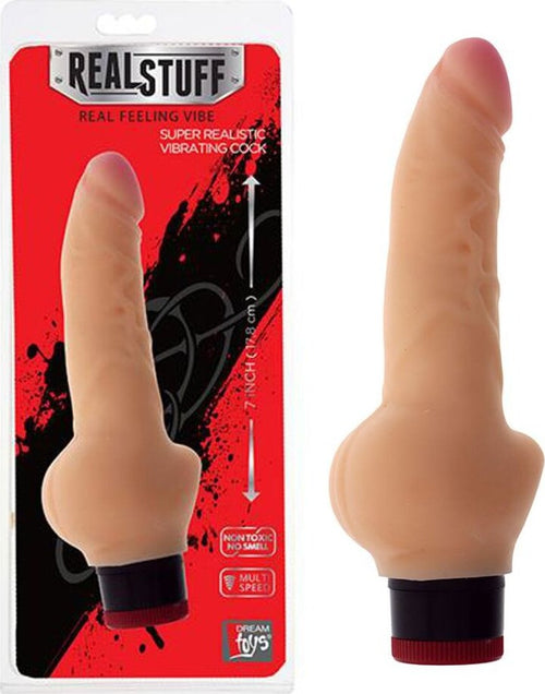 Realstuff Fallo Realistico Vibrante Con Velocità Regolabile Color Carne 7” Salute e cura della persona/Erotismo e contraccezione/Sex toys/Vibratori/Vibratori realistici Kondorama - Martinsicuro, Commerciovirtuoso.it