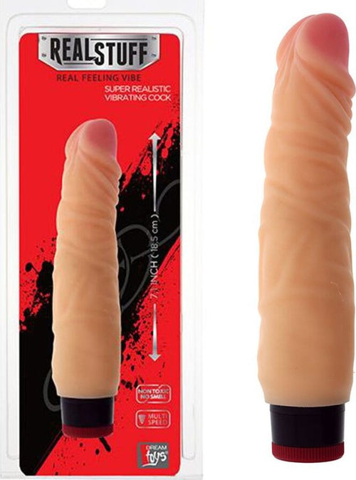 Realstuff Fallo Realistico Vibrante Con Velocità Regolabile Color Carne 7” Salute e cura della persona/Erotismo e contraccezione/Sex toys/Vibratori/Vibratori realistici Kondorama - Martinsicuro, Commerciovirtuoso.it