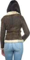 Rebecca---Chiodo-Donna-Cuoio-effetto-Graffiato-vero-montone-Shearling