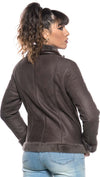 Rebecca---Chiodo-Donna-Marrone-in-vero-montone-Shearling-effetto-scamosciato