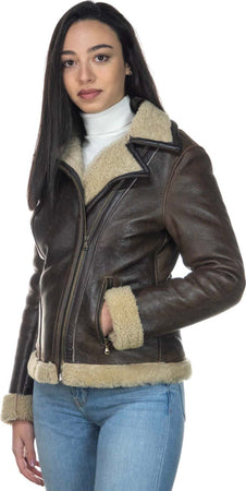 Rebecca---Chiodo-Donna-Testa-di-Moro-Liscio-vero-montone-Shearling