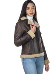 Rebecca---Chiodo-Donna-Testa-di-Moro-Liscio-vero-montone-Shearling