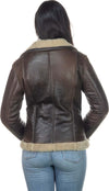 Rebecca---Chiodo-Donna-Testa-di-Moro-Liscio-vero-montone-Shearling