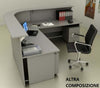 Composizione completa reception in melaminico verniciato cm. 256X256X115H
