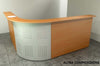 Reception completa di scrivanie e cassettiere in legno cm. 256X256X115H