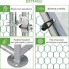 Recinto-per-Galline-con-telo-di-copertura-per-4-6-polli-in-acciaio,-280x190x195-cm-UH5D51-373V00SRUH5
