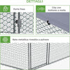 Recinto-per-Galline-con-Tetto-e-Porta-Bloccabile-in-Acciaio-per-10-15-Animali,-4x3.5x2.6m-MD4D51-399V01SRMD4