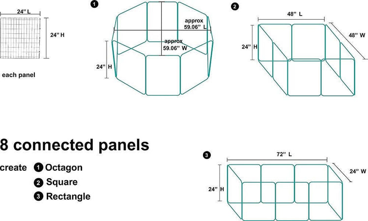 Recinzione In Metallo Per Cani Pieghevole Per Esercizio 152,4 X 152,4 X 60,9 Cm Prodotti per animali > Prodotti per Cani > Cucce Trade Shop italia - Napoli, Commerciovirtuoso.it