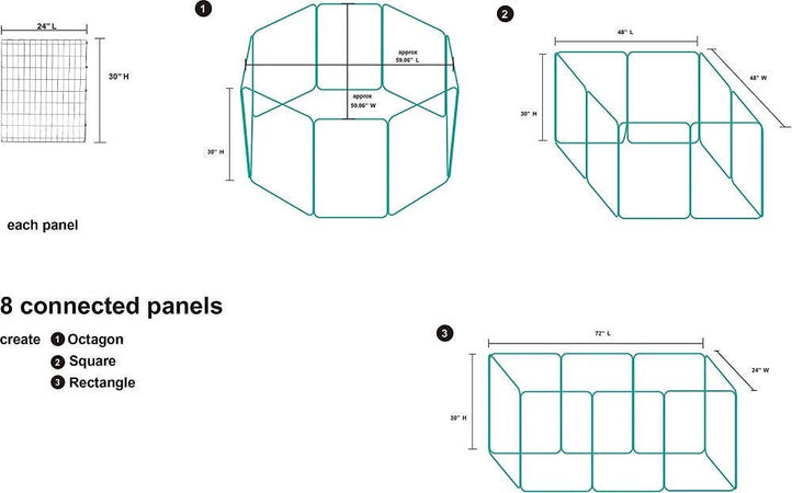 Recinzione In Metallo Per Cani Pieghevole Per Esercizio 152,4 X 152,4 X 76,2 Cm Prodotti per animali > Prodotti per Cani > Cucce Trade Shop italia - Napoli, Commerciovirtuoso.it