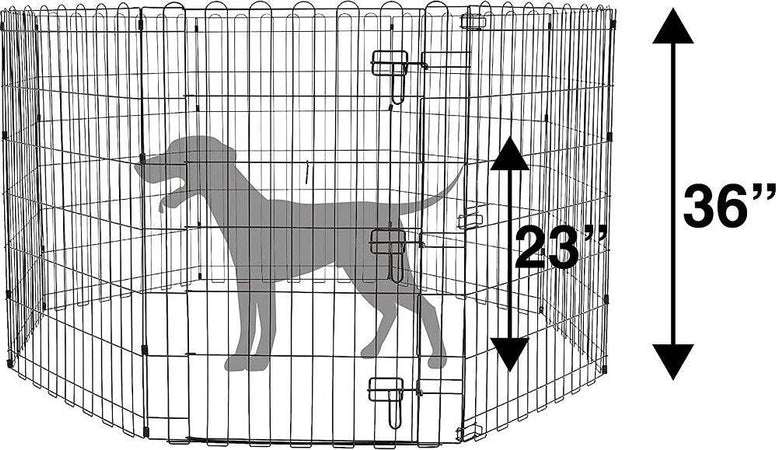 Recinzione In Metallo Per Cani Pieghevole Per Esercizio 152,4 X 152,4 X 91,4 Cm Prodotti per animali domestici/Cani/Cucce gabbiette e recinzioni/Recinti gioco Trade Shop italia - Napoli, Commerciovirtuoso.it