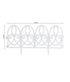 Recinzione Per Giardino Steccato Bordo Bianco Prato In Polipropilene Dim 32x30cm
