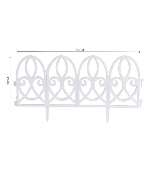 Recinzione Per Giardino Steccato Bordo Bianco Prato In Polipropilene Dim 32x30cm