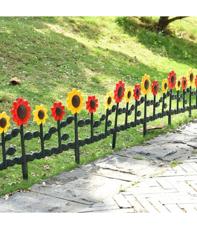 Recinzione Per Giardino Steccato Forma Fiore In Plastica Arredo Giardino 33x62cm