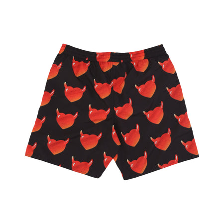 VISION OF SUPER Costume Pantaloncino Uomo Aop Hearts Swimwear Black/red da uomo