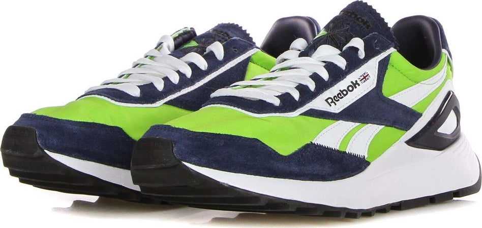 REEBOK-Scarpa-Bassa-Uomo-Classic-Legacy-Az-Semi-Solar-Green/vector-Navy/cloud-White-da-uomo