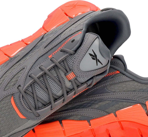 REEBOK-Scarpa-Bassa-Uomo-Zig-Kinetica-2.5-Pure-Grey-6/pure-Grey-7/orange-Flare-da-uomo