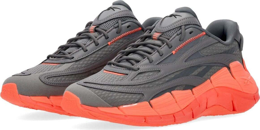 REEBOK-Scarpa-Bassa-Uomo-Zig-Kinetica-2.5-Pure-Grey-6/pure-Grey-7/orange-Flare-da-uomo