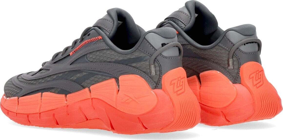 REEBOK-Scarpa-Bassa-Uomo-Zig-Kinetica-2.5-Pure-Grey-6/pure-Grey-7/orange-Flare-da-uomo