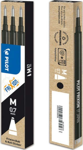 Refill a sfera Frixionball - punta 0 7mm - nero - Pilot - conf. 3 pezzi Cancelleria e prodotti per ufficio/Penne matite scrittura e correzione/Penne e ricariche/Penne roller a inchiostro gel Eurocartuccia - Pavullo, Commerciovirtuoso.it