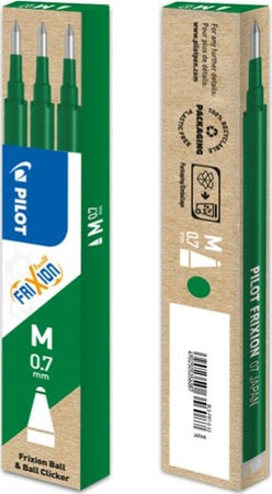 Refill a sfera Frixionball - punta 0 7mm - verde - Pilot - conf. 3 pezzi Cancelleria e prodotti per ufficio/Penne matite scrittura e correzione/Penne e ricariche/Penne roller a inchiostro gel Eurocartuccia - Pavullo, Commerciovirtuoso.it