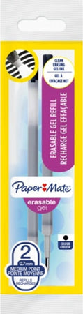Refill a sfera gel cancellabili Erasable gel - punta 0 7 mm - nero - Papermate - blister 2 pezzi Cancelleria e prodotti per ufficio/Penne matite scrittura e correzione/Penne e ricariche/Penne roller a inchiostro gel Eurocartuccia - Pavullo, Commerciovirtuoso.it