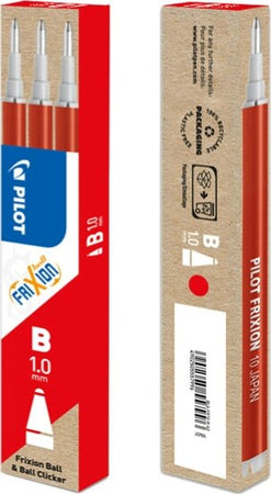 Refill sfera frixionball clicker - punta 1 0mm - rosso - Pilot - conf. 3 pezzi Cancelleria e prodotti per ufficio/Penne matite scrittura e correzione/Penne e ricariche/Penne roller a inchiostro gel Eurocartuccia - Pavullo, Commerciovirtuoso.it