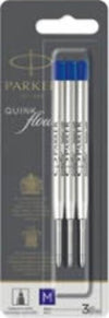 Refill sfera Quinkflow - punta media - blu - Parker - blister 3 pezzi Cancelleria e prodotti per ufficio/Penne matite scrittura e correzione/Penne e ricariche/Ricariche penne Eurocartuccia - Pavullo, Commerciovirtuoso.it
