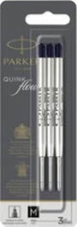Refill sfera Quinkflow - punta media - nero - Parker - blister 3 pezzi Cancelleria e prodotti per ufficio/Penne matite scrittura e correzione/Penne e ricariche/Ricariche penne Eurocartuccia - Pavullo, Commerciovirtuoso.it