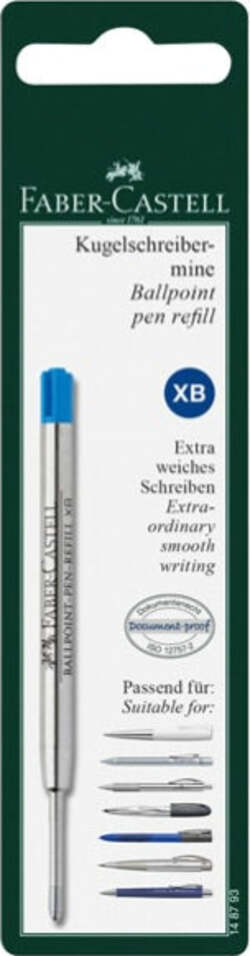 Refill XB - punta 0 7mm fusto blu - per penna Polyball - Faber Castell Cancelleria e prodotti per ufficio/Penne matite scrittura e correzione/Penne e ricariche/Ricariche penne Eurocartuccia - Pavullo, Commerciovirtuoso.it