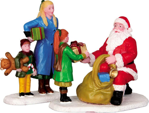 Regali da Babbo Natale, personaggio per villaggio di Natale in poliresina Casa e cucina/Decorazioni per interni/Addobbi e decorazioni per ricorrenze/Decorazioni natalizie/Oggettistica MagiediNatale.it - Altamura, Commerciovirtuoso.it