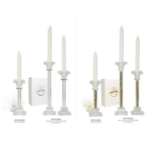Regalo Harmony Coppia porta candela Cristallo