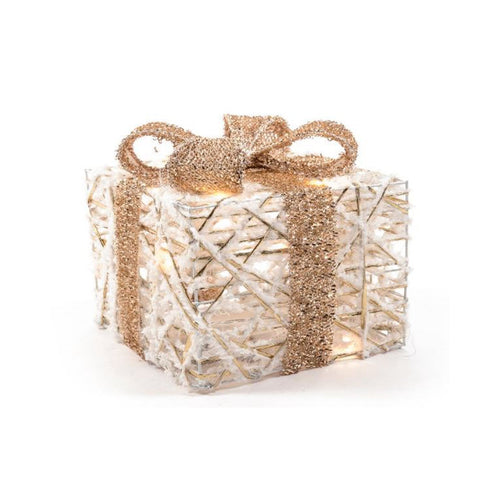 Regalo natalizio con luci LED a batteria decorazione natalizia