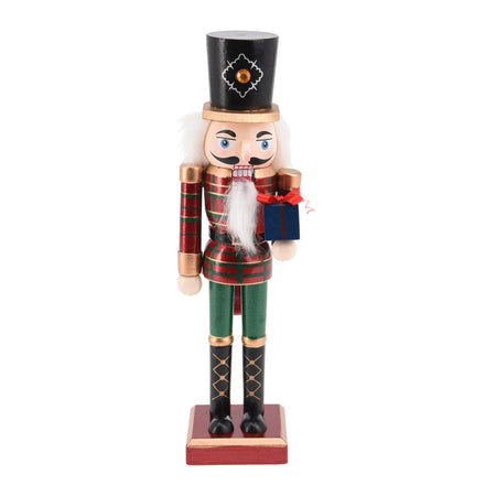 Statuetta schiaccianoci di natale in legno per decorazioni natalizie