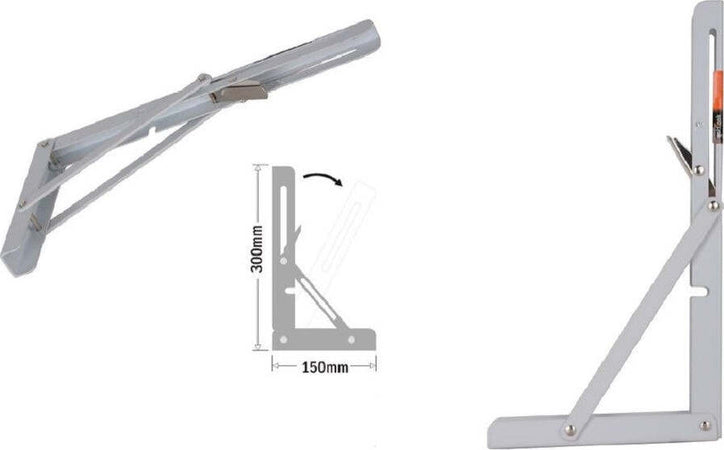 Reggimensola Supporto Staffa Metallo Pieghevole Regolabile 30x15cm Bianco 91289 Fai da te/Ferramenta/Staffe e supporti per mensole Trade Shop italia - Napoli, Commerciovirtuoso.it