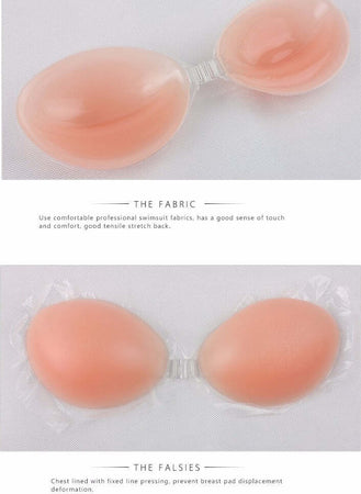 REGGISENO PUSH UP IN SILICONE INVISIBILE ANALLERGICO COPPETTE MODELLANTI UN BRA Moda/Donna/Abbigliamento/Abbigliamento da notte lingerie e intimo/Lingerie & Intimo/Reggiseni/Reggiseni adesivi Trade Shop italia - Napoli, Commerciovirtuoso.it