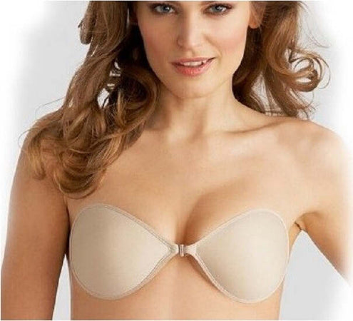 Reggiseno Adesivo In Silicone Senza Spalline | Push Up Invisibile Per Abiti Scollati | Nero E Beige - Foto 2