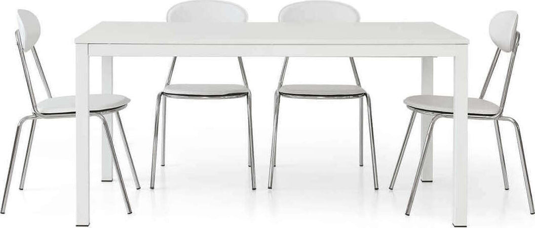 REGINALD---tavolo-da-pranzo-moderno-allungabile-frassinato-90x160/210/260-Bianco-Milani-Home