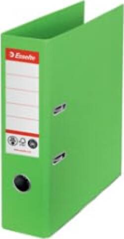 Registratore a leva - CO2 neutral - A4 - dorso 75 mm - verde - Esselte Cancelleria e prodotti per ufficio/Archivio ufficio e accessori per scrivania/Raccoglitori e accessori per raccoglitori/Raccoglitori/Raccoglitori a leva per documenti Eurocartuccia - Pavullo, Commerciovirtuoso.it