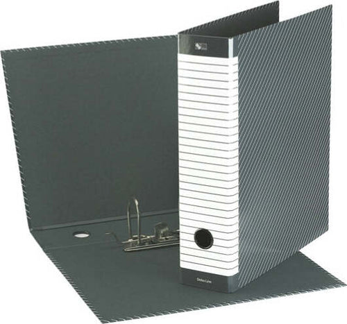Registratore Delso Line G15 - dorso 8 cm - protocollo 23x33 cm - grigio - Esselte Cancelleria e prodotti per ufficio/Archivio ufficio e accessori per scrivania/Raccoglitori e accessori per raccoglitori/Raccoglitori/Raccoglitori a leva per documenti Eurocartuccia - Pavullo, Commerciovirtuoso.it