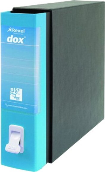Registratore Dox 2 - dorso 8 cm - protocollo 23x34 cm - azzurro capri - Esselte Cancelleria e prodotti per ufficio/Archivio ufficio e accessori per scrivania/Raccoglitori e accessori per raccoglitori/Raccoglitori/Raccoglitori a leva per documenti Eurocartuccia - Pavullo, Commerciovirtuoso.it
