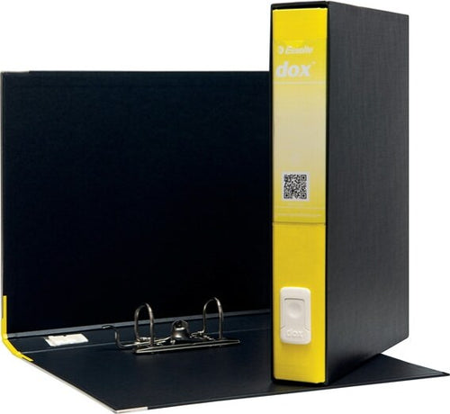 Registratore Dox 5 - dorso 5 cm - protocollo 23x34 cm - giallo - Esselte Cancelleria e prodotti per ufficio/Archivio ufficio e accessori per scrivania/Raccoglitori e accessori per raccoglitori/Raccoglitori/Raccoglitori a leva per documenti Eurocartuccia - Pavullo, Commerciovirtuoso.it