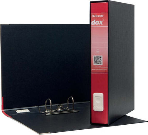 Registratore Dox 5 - dorso 5 cm - protocollo 23x34 cm - rosso - Esselte Cancelleria e prodotti per ufficio/Archivio ufficio e accessori per scrivania/Raccoglitori e accessori per raccoglitori/Raccoglitori/Raccoglitori a leva per documenti Eurocartuccia - Pavullo, Commerciovirtuoso.it