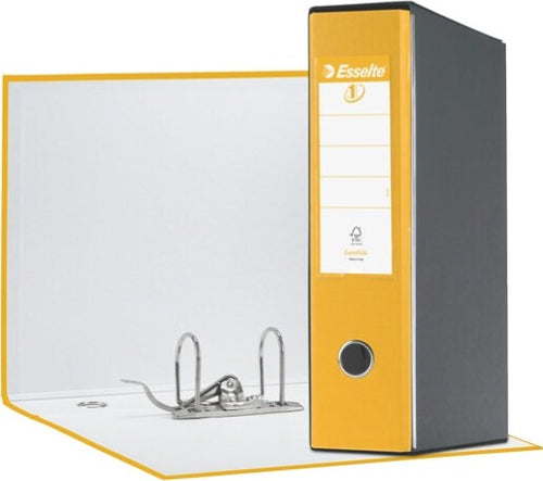 Registratore Eurofile G55 - dorso 8 cm - protocollo 23x33 cm - giallo - Esselte Cancelleria e prodotti per ufficio/Archivio ufficio e accessori per scrivania/Raccoglitori e accessori per raccoglitori/Raccoglitori/Raccoglitori a leva per documenti Eurocartuccia - Pavullo, Commerciovirtuoso.it