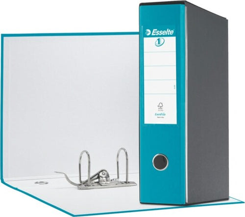 Registratore Eurofile G55 - dorso 8 cm - protocollo 23x33 cm - turchese - Esselte Cancelleria e prodotti per ufficio/Archivio ufficio e accessori per scrivania/Raccoglitori e accessori per raccoglitori/Raccoglitori/Raccoglitori a leva per documenti Eurocartuccia - Pavullo, Commerciovirtuoso.it