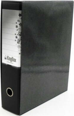 Registratore Kingbox - dorso 8 cm - protocollo 23x33 cm - nero - Starline Cancelleria e prodotti per ufficio/Archivio ufficio e accessori per scrivania/Raccoglitori e accessori per raccoglitori/Raccoglitori/Raccoglitori a leva per documenti Eurocartuccia - Pavullo, Commerciovirtuoso.it