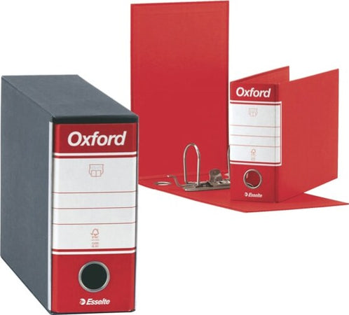 Registratore Oxford G81 - dorso 8 cm - memorandum 23x18 cm - rosso - Esselte [multipack] 12 pezzi Cancelleria e prodotti per ufficio/Archivio ufficio e accessori per scrivania/Raccoglitori e accessori per raccoglitori/Raccoglitori/Raccoglitori a leva per documenti Eurocartuccia - Pavullo, Commerciovirtuoso.it